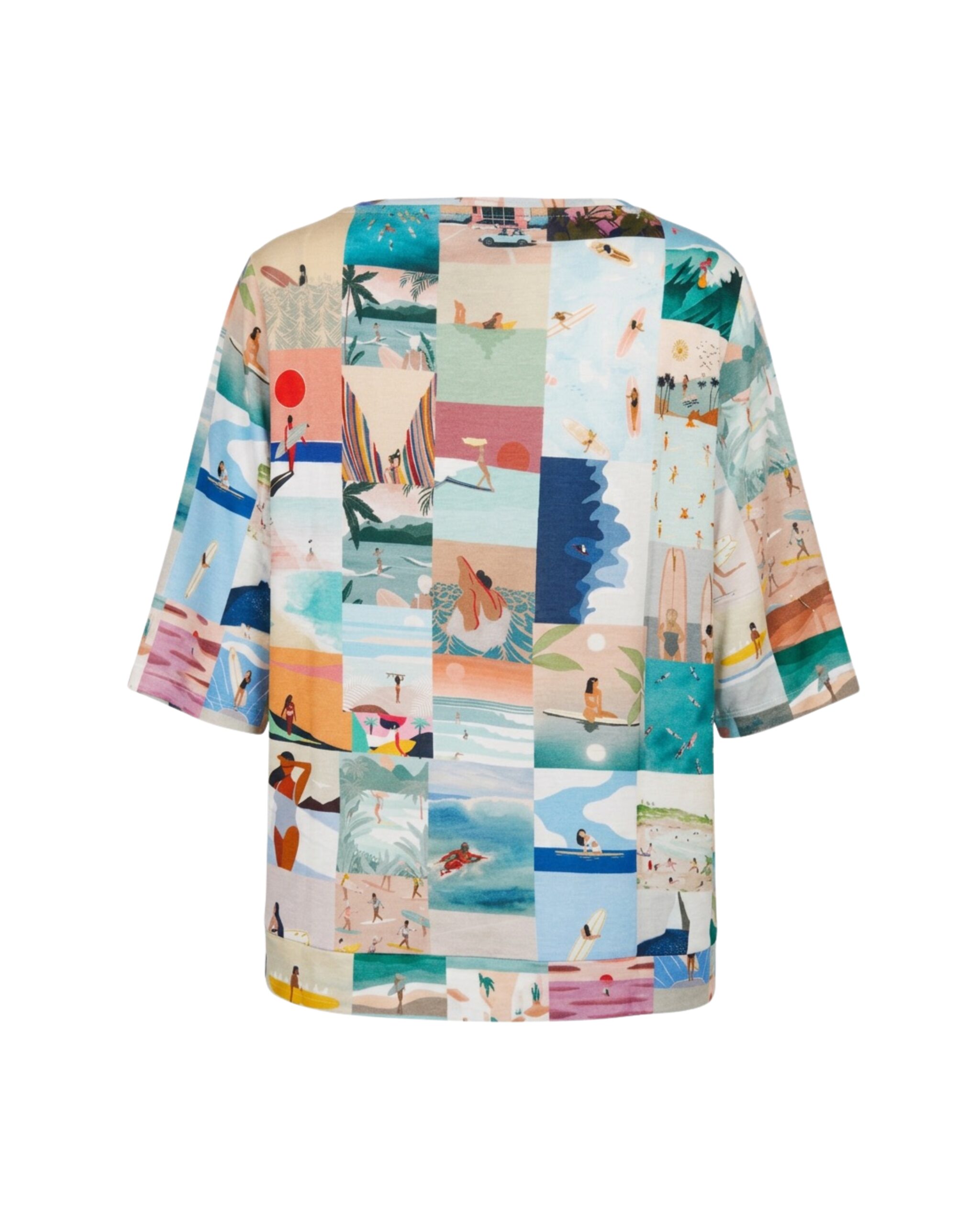 Jersey Top with a summer print - surfer